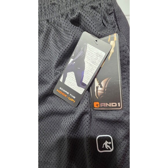 Andi Mesh Basketball Slim Fit Pants Pockets & Drawstring Jogger Men Size L Black - Picture 3 of 13
